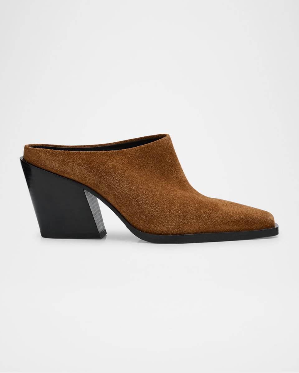 Joni Suede Western Mules